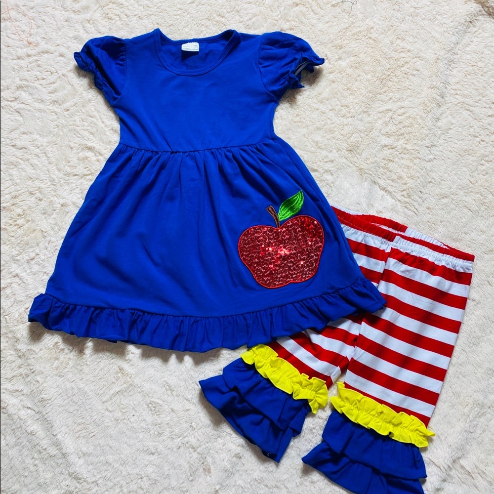 New Apple Sequin a Capri Set